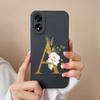 For OPPO Realme Narzo 60 Pro C51 11 Pro Plus A2 A58 A98 Phone Case Fashion Protective A-Z Flower Matte Liquid Silicone Soft Back Cover For OPPO Bumper