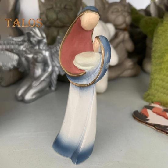 Abstract Nativity Advent Resin Figurine Holy Family Statue Joseph Virgin Mary Birth of Jesus Sculpture Home Office Desktop Decoration Ornament