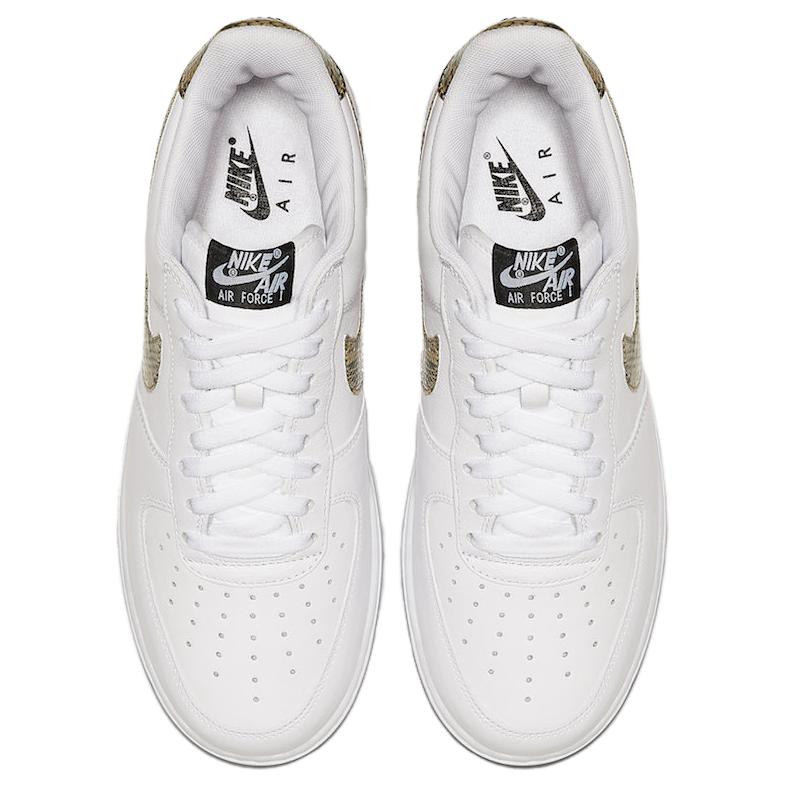 Nike Air Force 1 Low Retro Prm Qs Snake Print Comfortable Durable Low Top Sneakers Unisex Sneakers White AO1635-100-2024