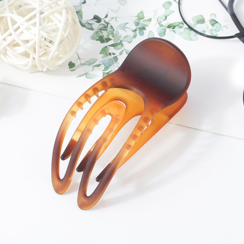 Duckbill Flat Hair Claw with Leopard Pattern French Hair Claw Clip Strong Secure Jaw Clamp Hair Decorative Accessories