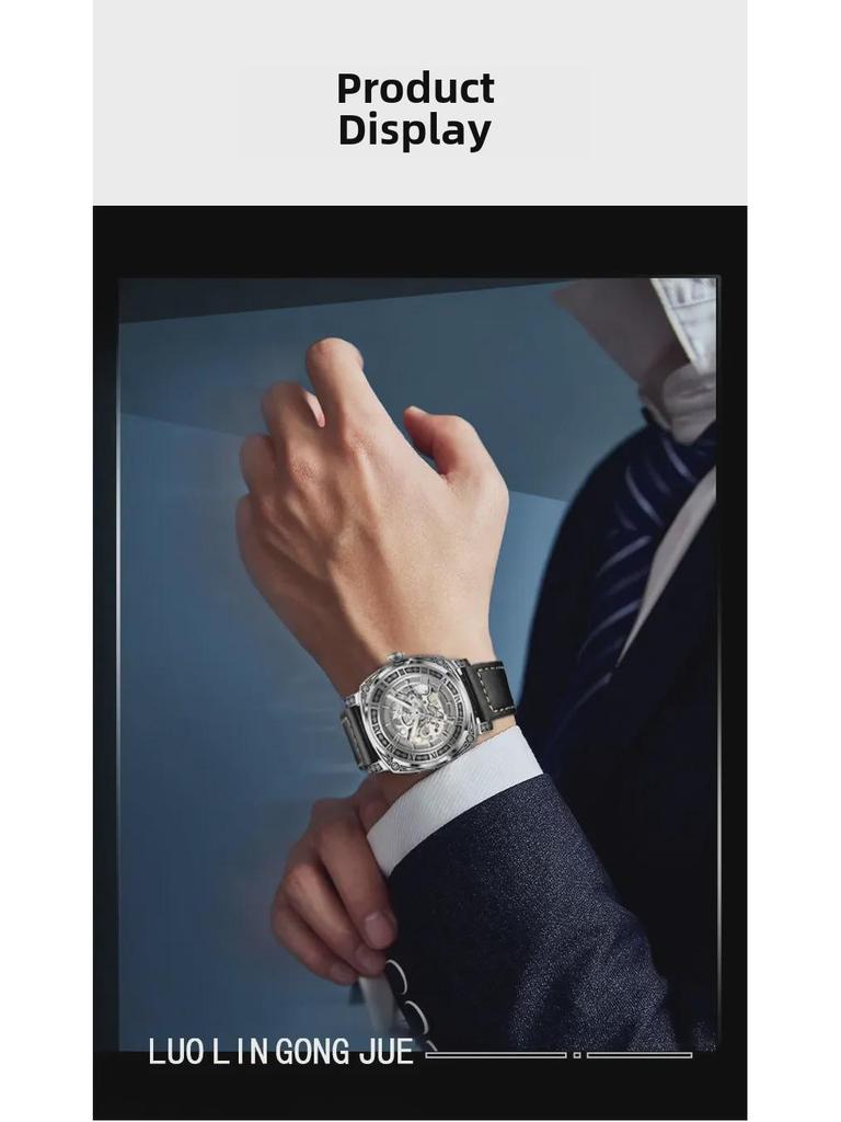 Автоматические механические мужские часы Duke of Lorraine: Модный, деловой дизайн с полостью