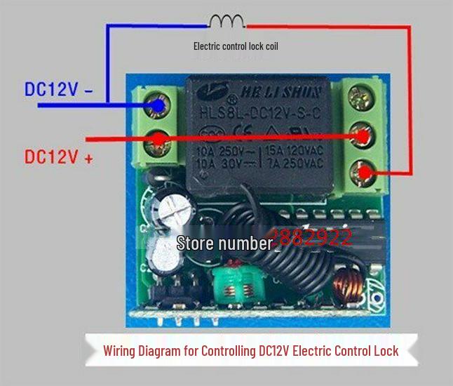 DC12V Single-Channel Remote Switch with Metal Chili Single Button Controller