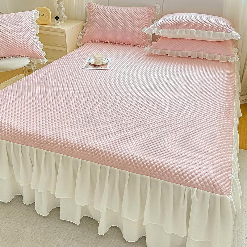 JingJingRS Summer Ice Silk Fitted Sheet Mat