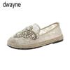 Мода Мода Перламутровые Кристаллы Кружева Повседневная Женская Женский Mujer Ленивые Слипоны Полутапочки Кроссовки Мокасины Мюли Плоская Обувь ghn78