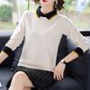WTEMPO Трикотаж с воротником «Питер Пэн», женские весенне-осенние свободные вязаные пуловеры, повседневные свитера с длинными рукавами