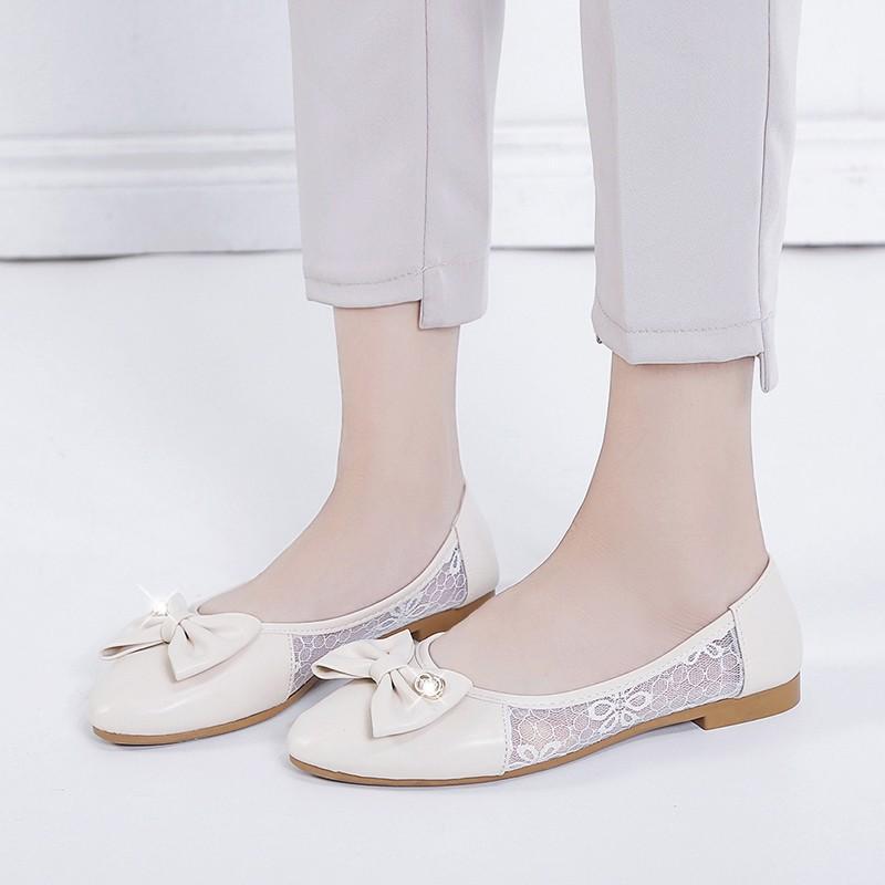 Модные женские туфли на плоской подошве, новые летние туфли с кружевом и небольшим носком, женские дышащие сандалии, балетки с кружевной сеткой