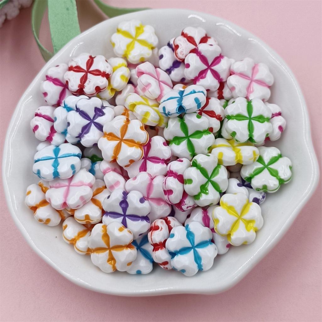 Ювелирные изделия своими руками 100 шт. бабочка шар ручной работы буква цветок бисер акриловый материал ожерелье браслет аксессуары