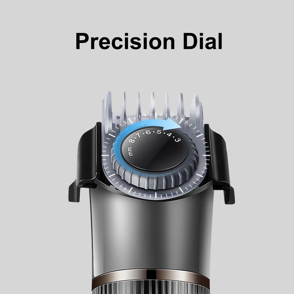 Триммер для стрижки волос 3 в 1 с LCD-дисплеем многофункциональный, 6 насадок