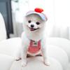 3 Pcs/Set Breathable Fabric Dog Leash Cute Hat Cat Chest Harness Pet Traction Rope Set Outgoing