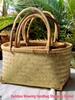 Большая ручная плетеная корзина из бамбука для пикника на природе, покупок, сбора фруктов и овощей