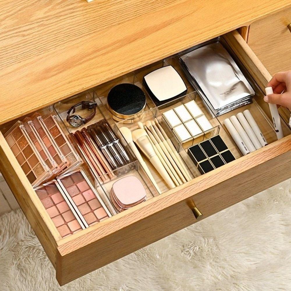 Makeup Storage Drawer Organizer Plastic Kitchen Storage Box New Drawer Divider Tray Home Use