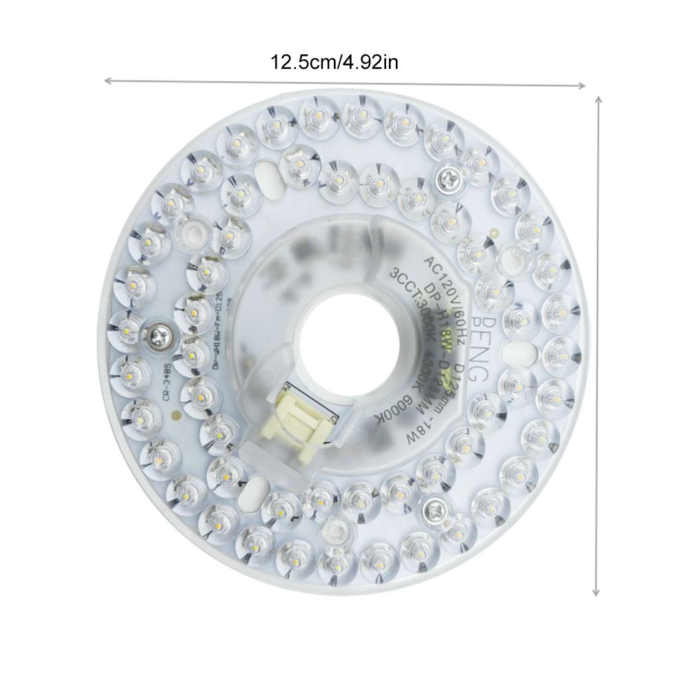 3.9/4.9/6.2 Inch 15/18/24W Ceiling Fan Light Retrofit Kit 110/220V Ceiling Fan Light Replacement Panel Pendant Light Round Panel