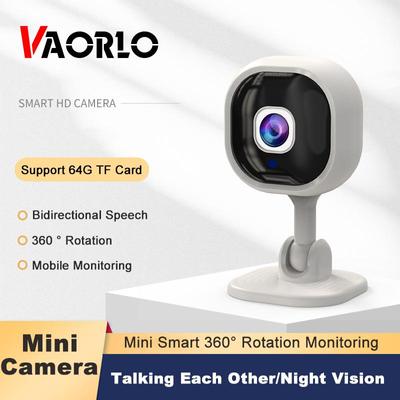 VAORLO A3 Мини Беспроводная Wi-Fi Камера Ночного Видения Двусторонний Разговор Вращение на 360° Для Компьютерной Камеры Управление Приложением Поддержка TF Карты 64G