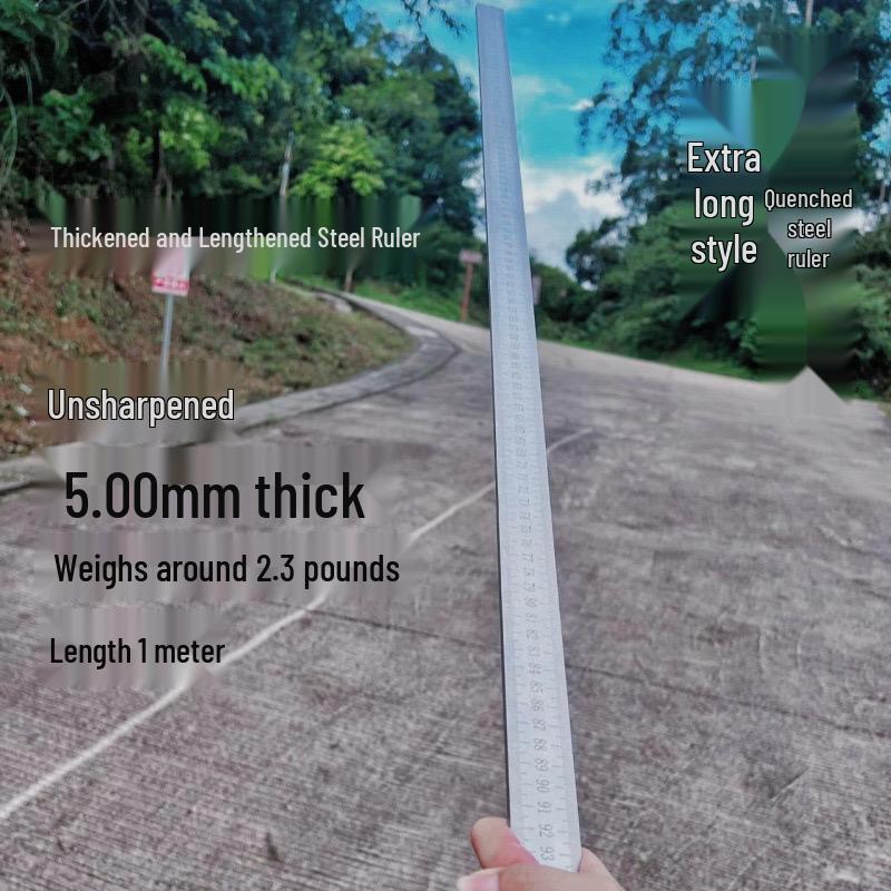 Многофункциональная закаленная нержавеющая стальная линейка 5 мм и инструмент для самообороны
