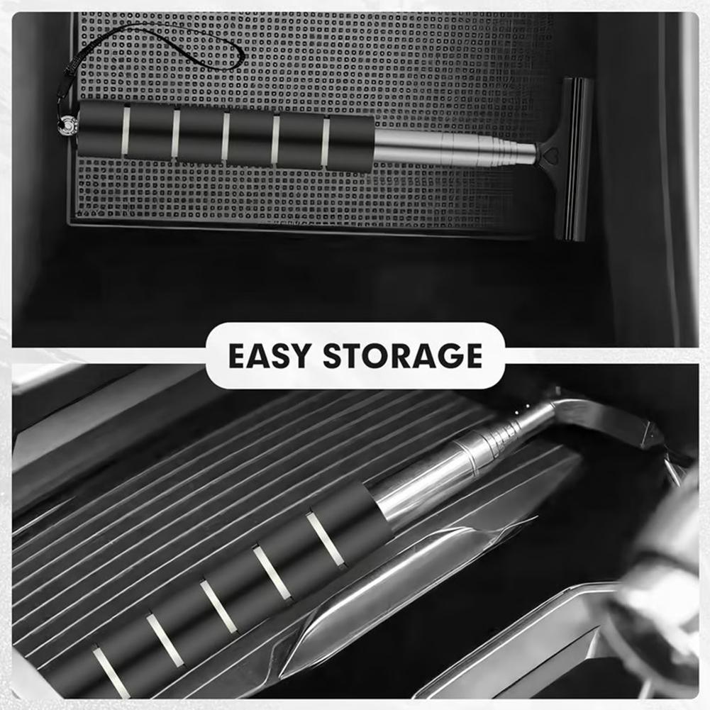 Портативный инструмент для мытья окон Rainy Glass Стеклоочиститель Выдвижная ручка Автомобильный скребок для боковых зеркал Телескопический скребок для зеркал заднего вида