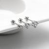 All Silver Basic Cubic Zirconia Piercing_Unplated