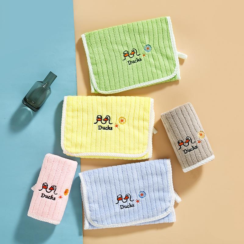 Детские полотенца для умывания для мальчиков и девочек из детского сада Абсорбирующие детские мягкие прямоугольные нехлопковые полотенца для лица