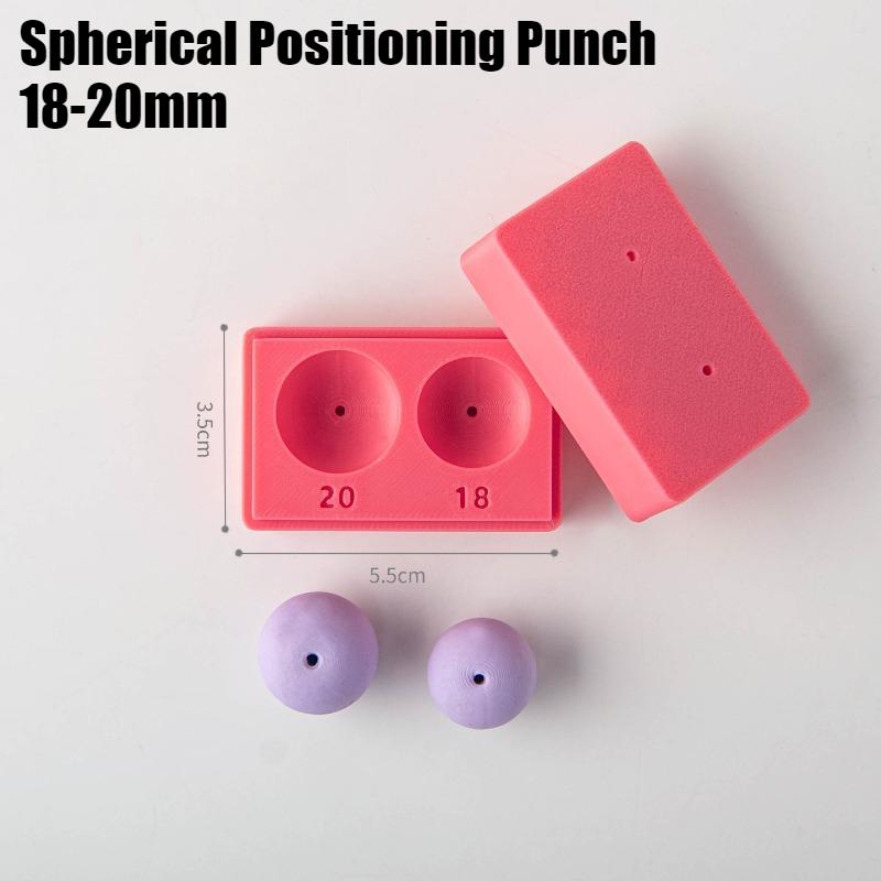Soft Ceramic Round Ball Rolling Mold Kit Clay Round Rubbing Auxiliary Tool with Punched Earrings Necklace Beads Handmade Tools