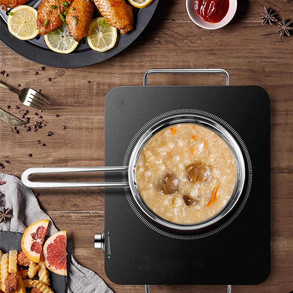 Кастрюля 3-литровая сотейник со стеклянной крышкой из нержавеющей стали молочник безопасная маленькая кастрюля без покрытия многоцелевой сотейник