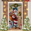 Christmas Hanging Flag Santa Claus Door Banner Christmas Decoration For Home 2025 Xmas Ornament Navidad Natal New Year Gift 2026