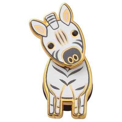 Дизайн зебры Цинковый сплав Аксессуары для обуви Унисекс Белый