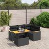VidaXL Garden Lounge Set with Cushions 5 Pcs, Patio Sofas, Patio Furniture Set, Outdoor Furniture, Black 3273057