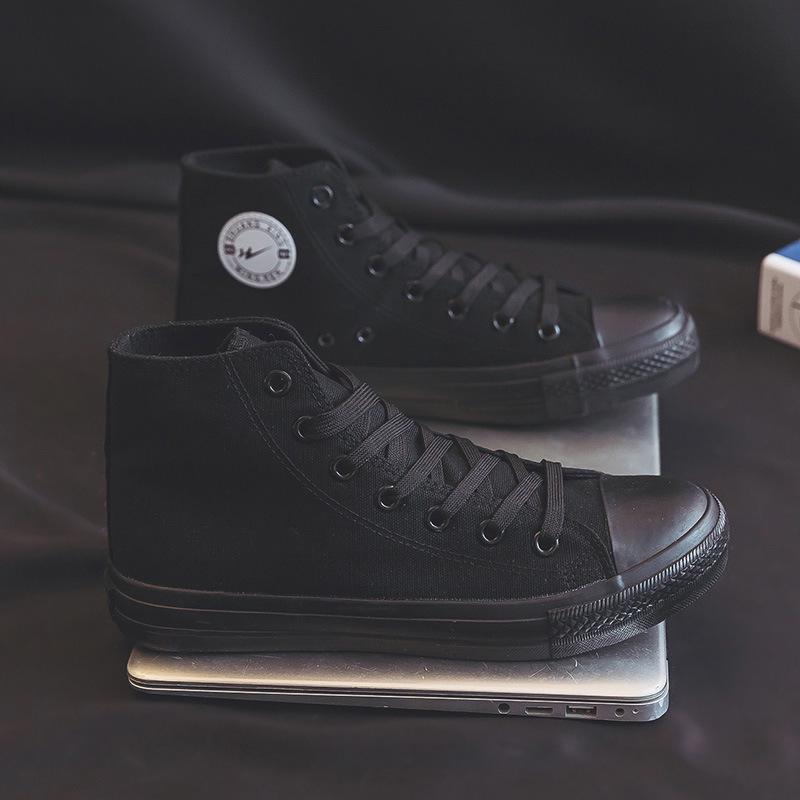 Унисекс корейские высокие кеды из парусины для пар и студентов - универсальная повседневная обувь, белый, S222