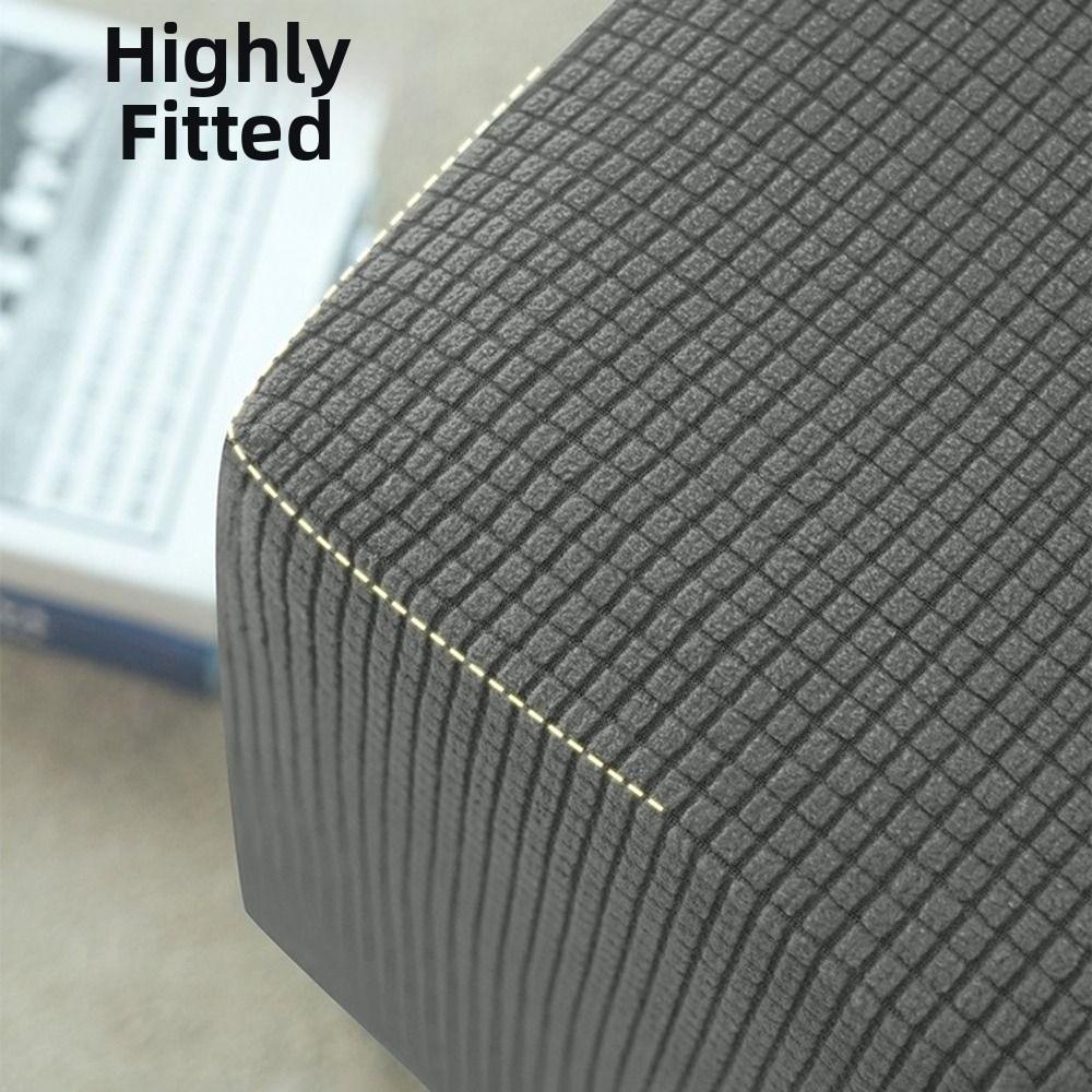 Solid Color Square Stool Cover Velvet Footstool Case New Pouf Stool Cover Living Room