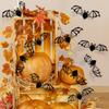 6/12PCS 3D Bats Halloween Window Bat Stickers DIY Bat Wall Decal Halloween Decoration  Party Favors