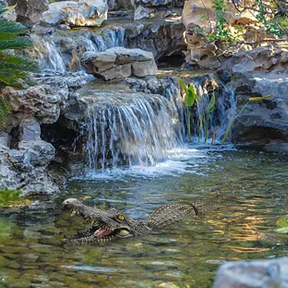 Смола Крокодил Водный Декор Поплавок Аллигатор Крокодил Бассейн Садовые Украшения Крокодил Моделирование I4A5