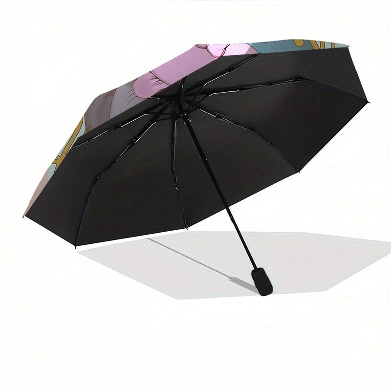 Dumbo, Elephant Automatic Opening and Closing Umbrella, Compact Travel Umbrella, Lightweight and Portable, Suitable for Beach Commuting Busi