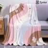 Latte Wavy Star Heart Lightweight Microfiber Soft Christmas Fleece Blanket Warm Cozy Throw for Bed Sofa Office Travel All Season