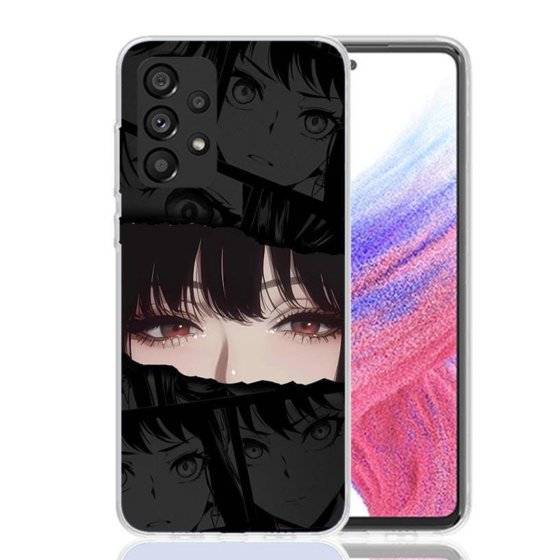 Аниме Милые Глаза Девушки Чехол для Телефона Для Samsung Galaxy A52 A32 A22 A12 A02S A50S A30S A51 A31 AA71 Note 20 Ultra 10 S10 Plus Galax