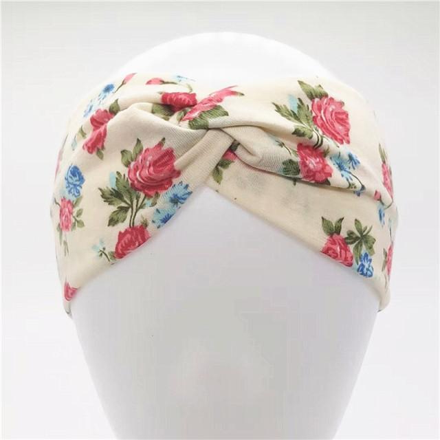 Bohemian Headband Women Boho Elastic Hairbands Sport Turban Head Wrap Cotton Bandage Beach Party Holiday Hair Accessories Fashion Summer