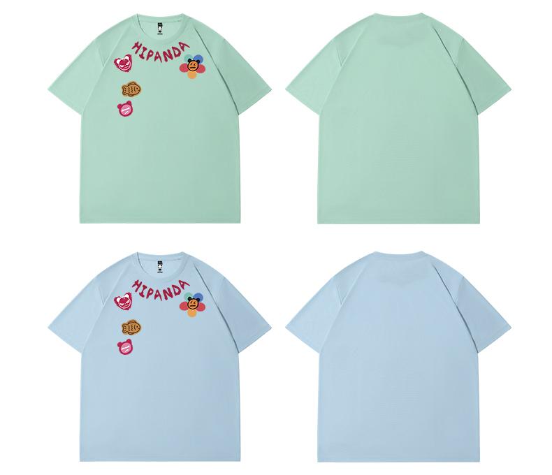 Hello Hipanda, Panda Sweat Wicking Cool Sensation, Quick Drying Breathable Loose Short-Sleeved T-Shirt