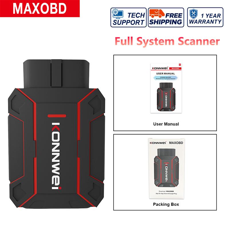 2026 KONNWEI MAXOBD Профессиональный полносистемный сканер Bluetooth 5.0 OBD2 Диагностический инструмент ABS DPF EPB SAS SRS TPMS Функции системы