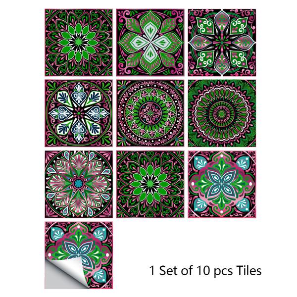 10x10/15x15/20x20/30x30cm PVC Flower Tile Tiles Decals Waterproof Wall Sticker Bathroom Sticker Kitchen Decoration