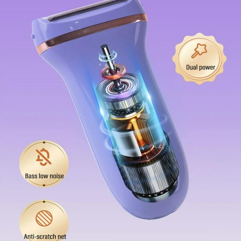 Электрический безболезненный эпилятор для женщин, перезаряжаемая бритва для удаления волос для ног, тела, лица, губ, подбородка, триммер для зоны бикини