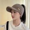 New Arrival Women's Hat Autumn Winter Knitted Visor Plush Lining, Warm Thickened Outdoor Sport Cap