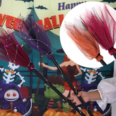 Хэллоуин Ведьма Метла Хэллоуин Реквизит Хэллоуин Украшения Маскарад Сетка Дизайн