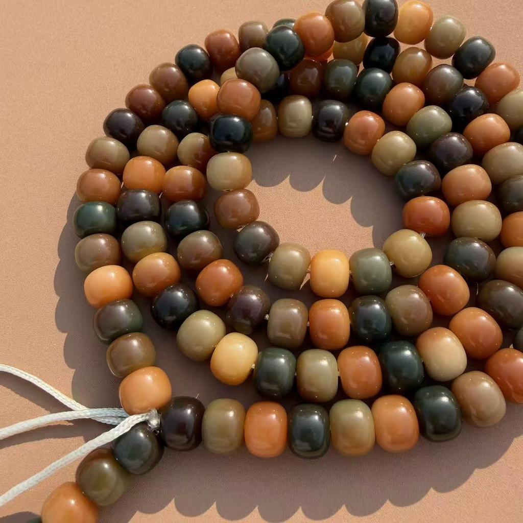 Dunhuang 108 Bead Bodhi Wood Bracelet: Wenge Buddhist Jewelry for Men & Women