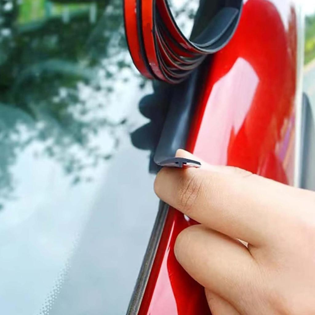Windshield Rubber Seal Strip T-Shape Soundproofing Cuttable Weatherstrip Weather Stripping Door Seal For Automotive Sedan Pickup