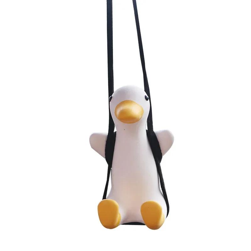 Gypsum Cute Cartoon Car Accessories Swing Duck Pendant Rear View Mirror Can Be Used As Birthday Gift Accessories Car Perfume
