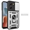 Slide Camera Armor Funda для ZTE Blade A54 A34 Чехол Push Lens Ring Stand Защитная крышка для ZTE Blade A54 A34 Противоударный чехол