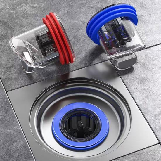 Odor Proof Floor Drain Anti-overflow One Way Valve Seal Sewer Drain Cover Easy Install Bathroom Drain Core for Backflow Prevention And Odor Control