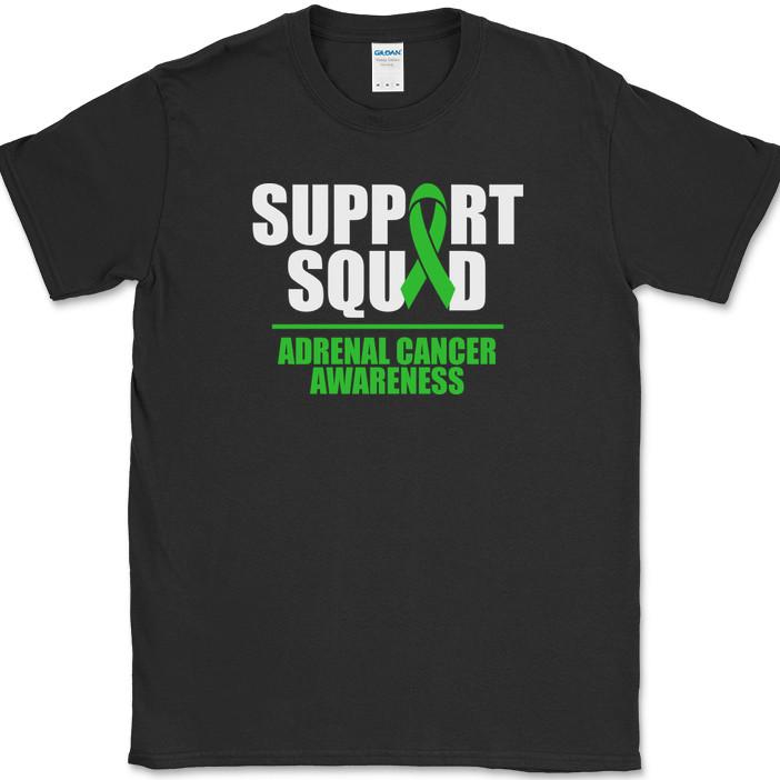 SUPPORT SQUAD Adrenal Cancer Awareness unisex T-Shirt Fund Raiser Group Tee