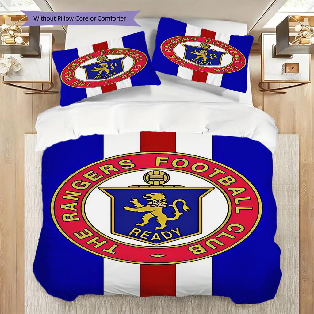 Scp Portugal Emblem Three-piece set (1 * duvet cover + 2 * pillowcase, without core) 2D Flat Duvet cover and pillowcase Christmas birthday gift
