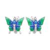 Exquisite Butterfly Dragonfly Zirconia Sterling Silver Hoop Earrings - Light Luxury Versatile Accessory