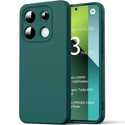 Чехол - E.F.CONNECTION - для Xiaomi Redmi Note 13 Pro 5G - Ультратонкий силикон - Противоударный - Ночной зеленый