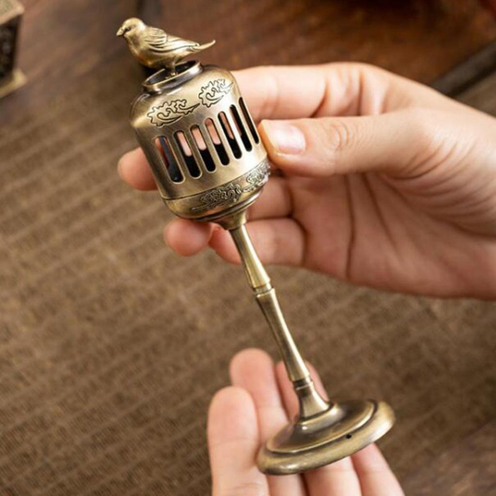 Matel Magpie Hollow Lamp Сандаловое дерево Ароматизатор Курительная кадильница для благовоний Подставка для чайного домика Украшения для кабинета Домашний декор